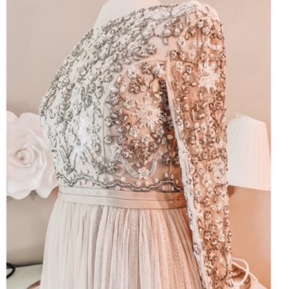 BHLDN Needle & Thread Rhapsody Gown in Champagne - Picture 2 of 9